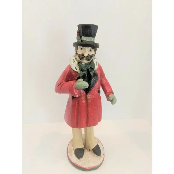 House of Hatten 12"tall Victorian Man On Christmas Day Denise Calla 1991 Caroler - Picture 3 of 7